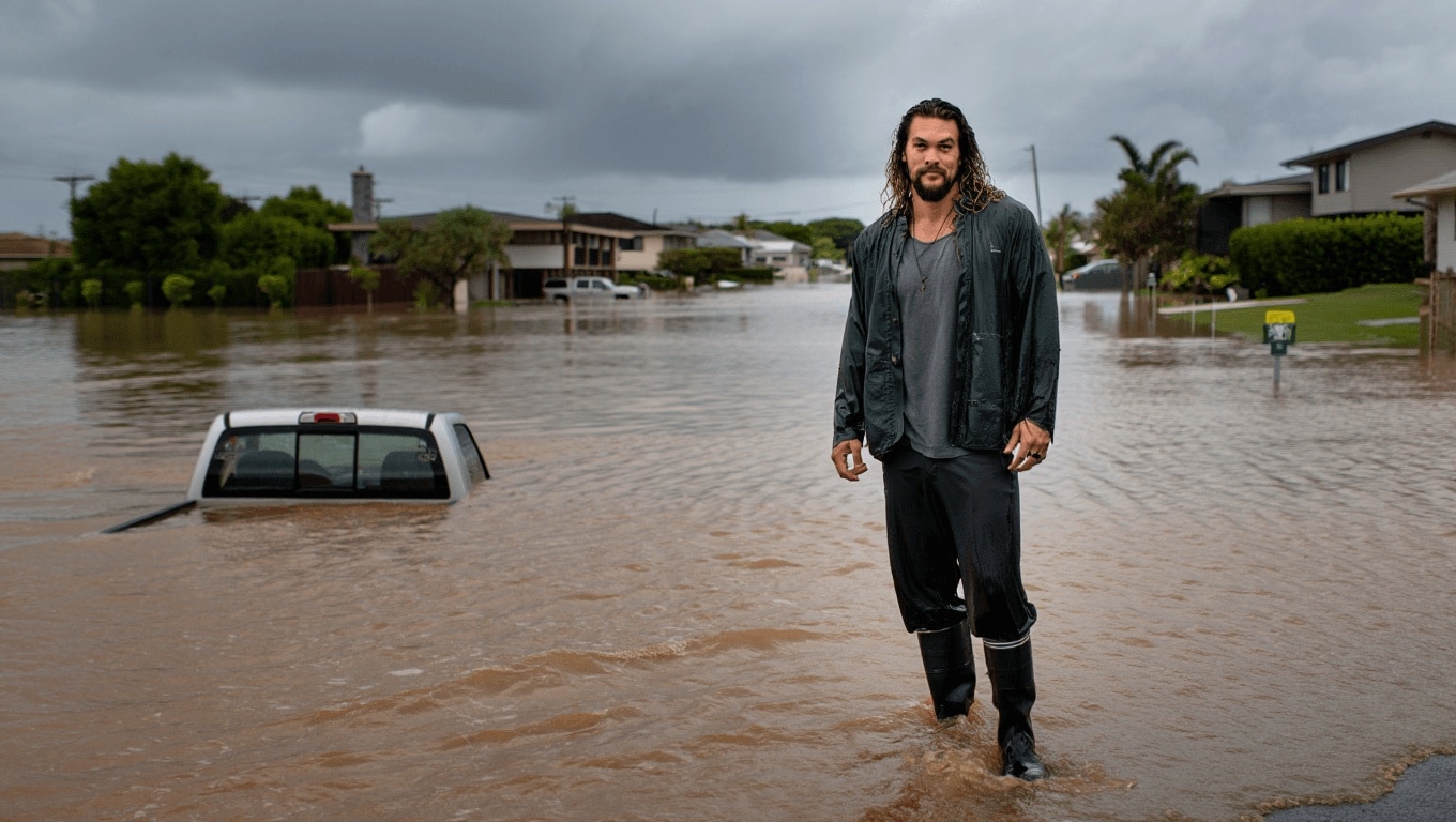 Jason Momoa & Family Evacuate O’ahu’s North Shore Amid Worst Flooding In 20 Years: “We’re Safe For Now, But There’s A Lot Of People Who Weren’t”