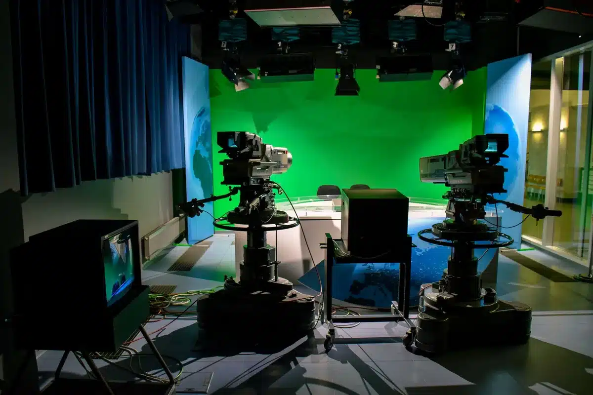 SNL studio stage with iconic set design and performance area