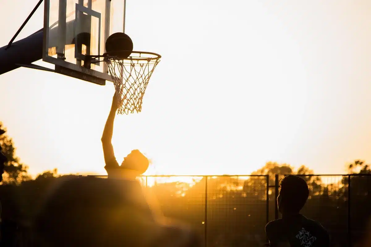 Professional basketball player in action during a game